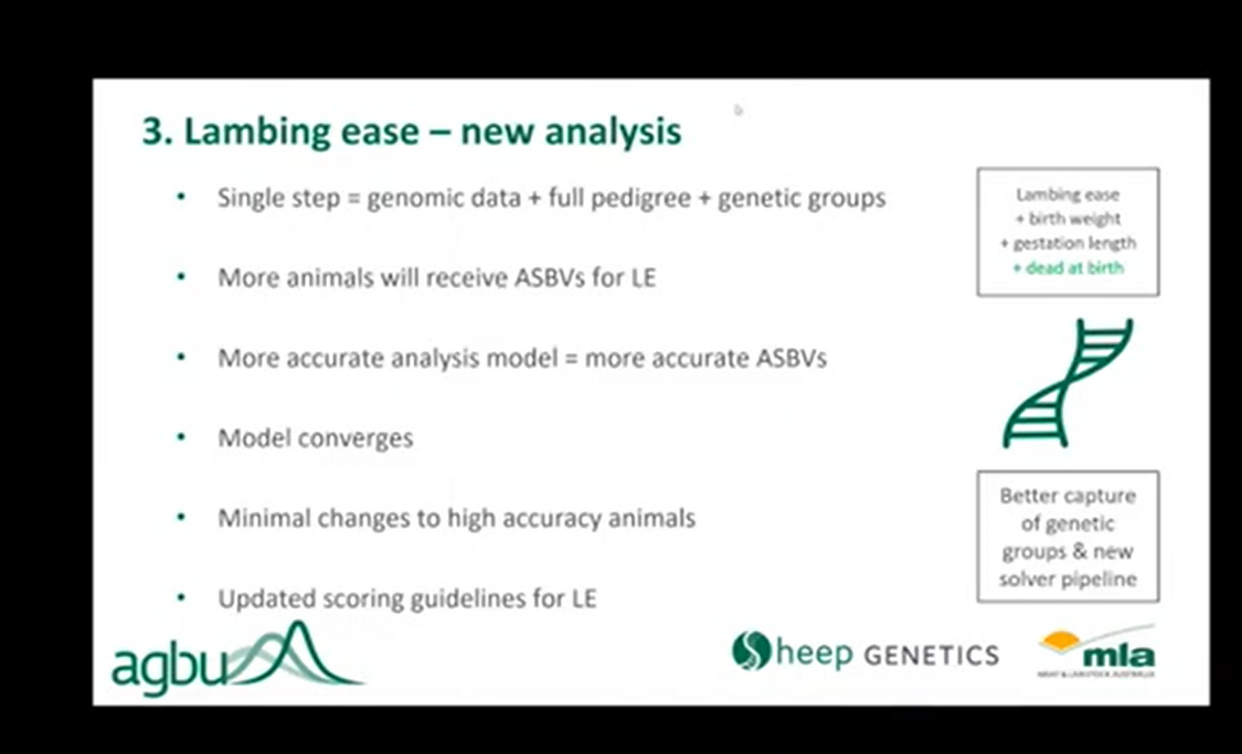 Sheep genetics Lambing ease 1